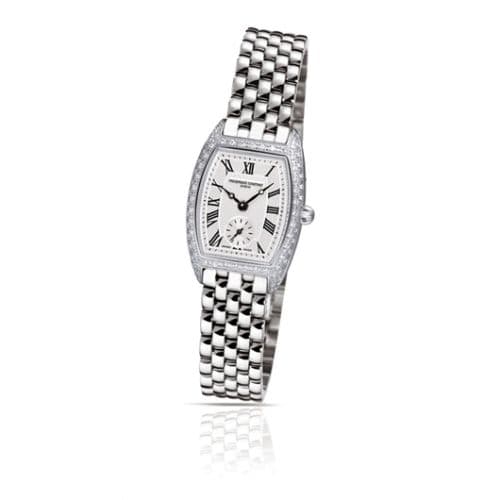 Frederique Constant Art Deco Tonneau Small Second Stainless Steel - Diamond / Silver / Bracelet