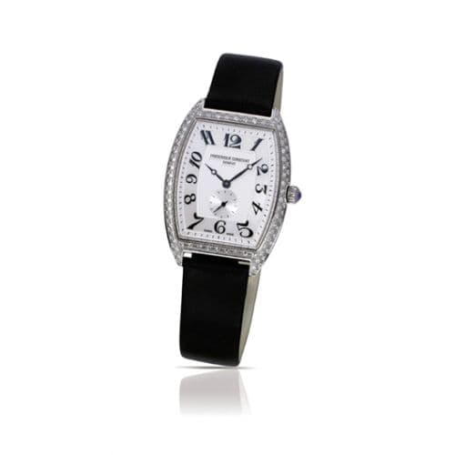 Frederique Constant Art Deco Tonneau Small Second Stainless Steel - Diamond / Silver