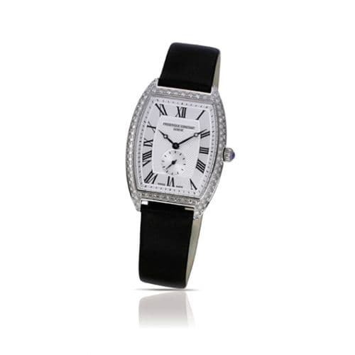 Frederique Constant Art Deco Tonneau Small Second Stainless Steel - Diamond / Silver