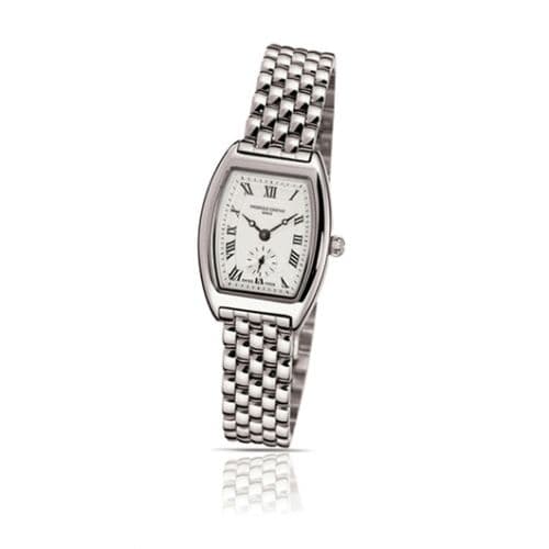 Frederique Constant Art Deco Tonneau Small Second Stainless Steel / Silver / Bracelet