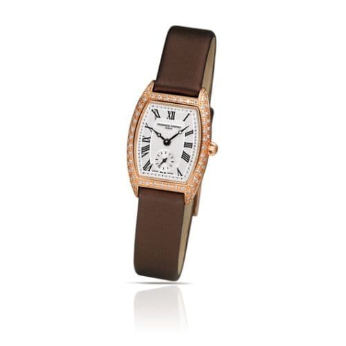 Frederique Constant Art Deco Tonneau Small Second Yellow Gold - Diamond / Silver