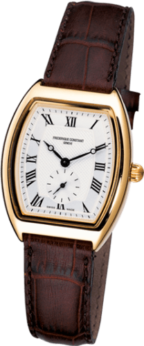 Frederique Constant Art Deco Tonneau Small Second Yellow Gold / Silver
