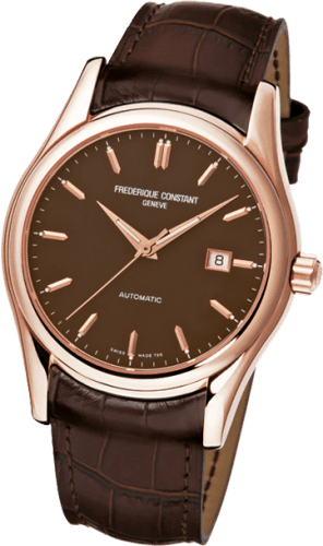 Frederique Constant Clear Vision Automatic Rose Gold / Brown