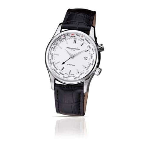 Frederique Constant Index Worldtimer Quartz Stainless Steel / Silver