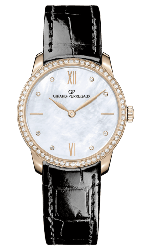 Girard-Perregaux 1966 30mm Pink Gold / Diamond / MOP / Alligator