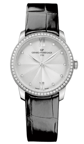 Girard-Perregaux 1966 30mm Stainless Steel / Diamond / Silver / Alligator