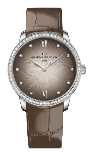 Girard-Perregaux 1966 36mm Stainless Steel / Diamond / Taupe / Alligator