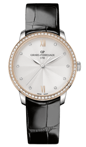 Girard-Perregaux 1966 36mm Stainless Steel / Pink Gold / Diamond / Silver / Alligator