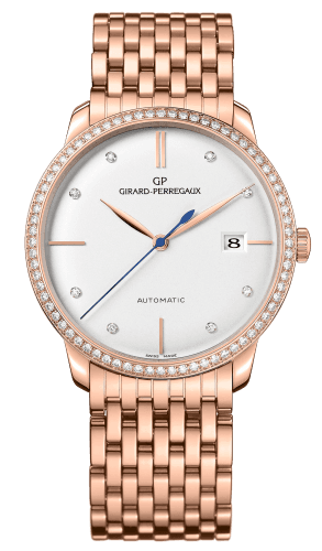 Girard-Perregaux 1966 38 Pink Gold / Diamond / Silver / Bracelet