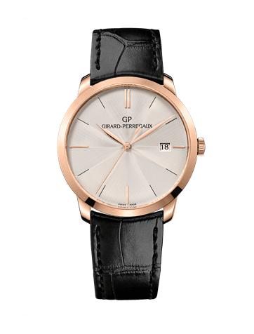 Girard-Perregaux 1966 38 Pink Gold / Silver / Alligator