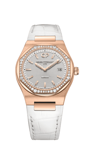 Girard-Perregaux Laureato 34 Quartz Pink Gold / Diamond / Silver / Alligator