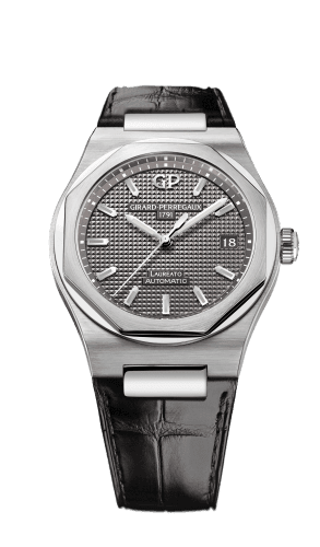 Girard-Perregaux Laureato 38 Automatic Stainless Steel / Grey / Alligator