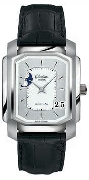 Glashütte Original Karree Automatic Panorama Date Moon Phase Stainless Steel / Silver