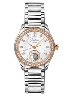 Glashütte Original Lady Serenade Luna Stainless Steel - Red Gold - Diamond / MOP / Bracelet