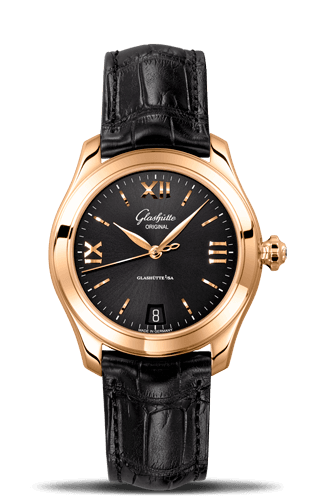 Glashütte Original Lady Serenade Rose Gold / Black / Alligator - Folding