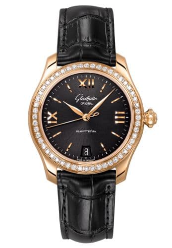 Glashütte Original Lady Serenade Rose Gold / Diamond / Black / Alligator - Folding