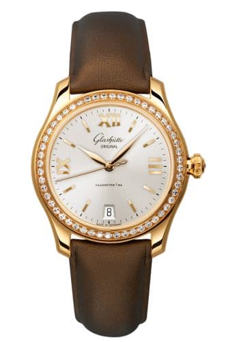 Glashütte Original Lady Serenade Rose Gold / Diamond / Silver / Calf - Pin