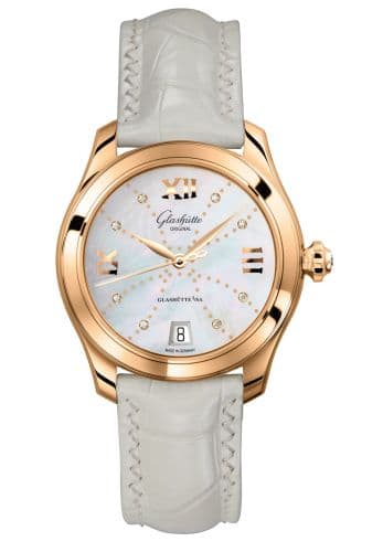 Glashütte Original Lady Serenade Rose Gold / MOP - Index Line / Alligator - Pin