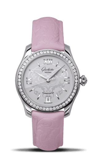 Glashütte Original Lady Serenade Stainless Steel / Diamond / Pink / Calf / Folding