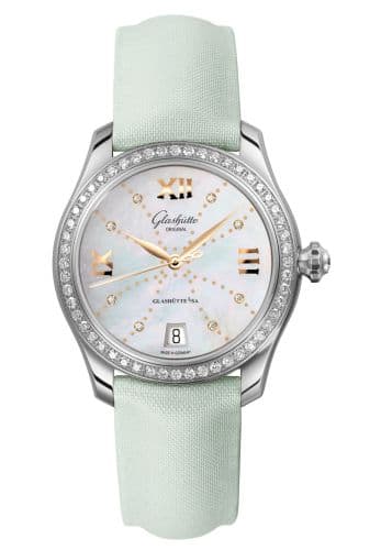 Glashütte Original Lady Serenade Stainless Steel / MOP - Index Line / Satin - Pin