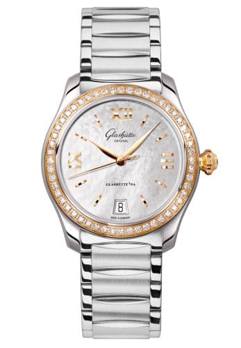 Glashütte Original Lady Serenade Stainless Steel / Rose Gold / Diamond / MOP / Bracelet
