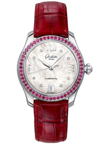 Glashütte Original Lady Serenade Stainless Steel / Ruby / MOP / Alligator / Folding
