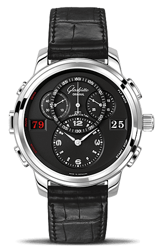 Glashütte Original PanoMatic Counter XL Stainless Steel / Black / Folding