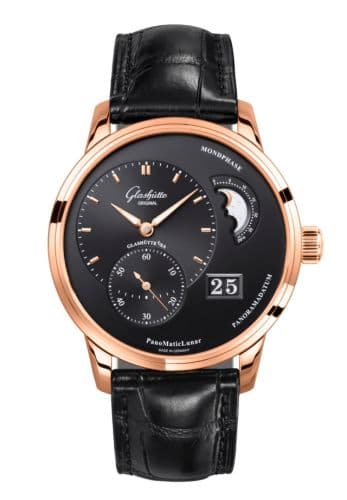 Glashütte Original PanoMatic Lunar Red Gold / Black / Alligator - Folding