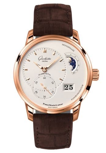 Glashütte Original PanoMatic Lunar Red Gold / Silver / Alligator / Folding
