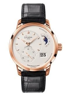 Glashütte Original PanoMatic Lunar Red Gold / Silver / Alligator - Folding