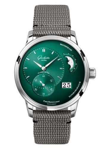 Glashütte Original PanoMatic Lunar Stainless Steel / Green / Synthetic