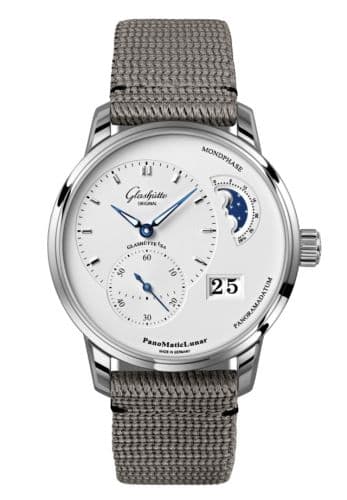 Glashütte Original PanoMatic Lunar Stainless Steel / Silver / Synthetic