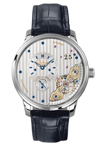 Glashütte Original PanoMaticInverse Stainless Steel / Silver / Alligator / Folding