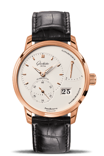 Glashütte Original PanoReserve Red Gold / Silver / Alligator / Folding