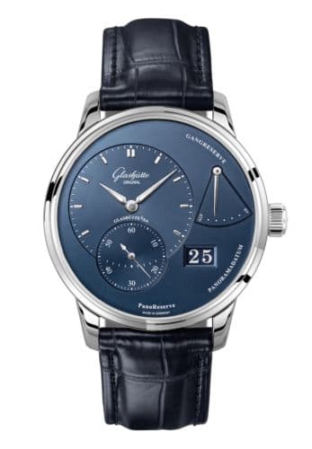 Glashütte Original PanoReserve Stainless Steel / Blue / Alligator - Folding