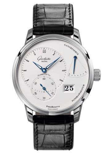 Glashütte Original PanoReserve Stainless Steel / Silver / Alligator / Folding