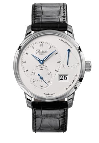 Glashütte Original PanoReserve Stainless Steel / Silver / Alligator - Folding
