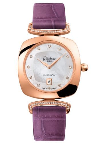 Glashütte Original Pavonina Date Red Gold / Diamond / MOP / Alligator