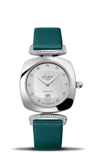Glashütte Original Pavonina Date Stainless Steel / Diamond / Silver / Calf
