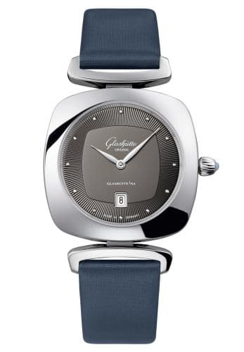 Glashütte Original Pavonina Date Stainless Steel / Grey / Calf / Pin