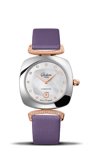 Glashütte Original Pavonina Date Stainless Steel / Red Gold / Diamond / MOP / Satin