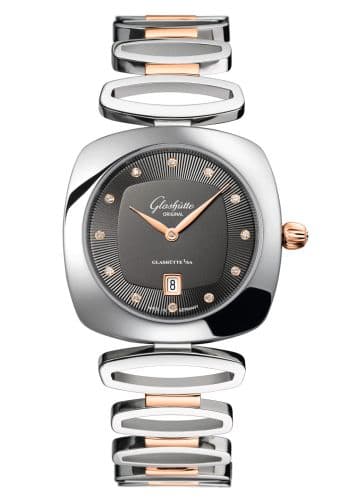 Glashütte Original Pavonina Date Stainless Steel / Red Gold / Grey / Bracelet