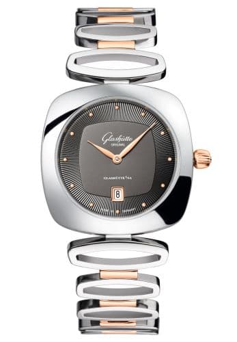 Glashütte Original Pavonina Date Stainless Steel / Red Gold / Grey / Bracelet