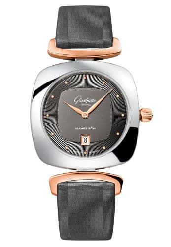 Glashütte Original Pavonina Date Stainless Steel / Red Gold / Grey / Calf