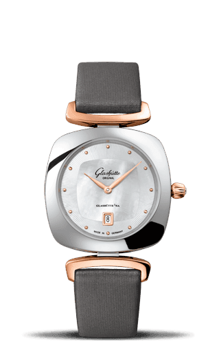 Glashütte Original Pavonina Date Stainless Steel / Red Gold / MOP