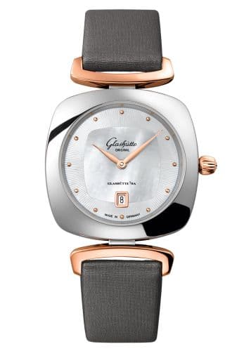Glashütte Original Pavonina Date Stainless Steel / Red Gold / MOP / Calf