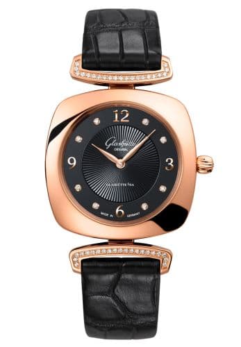 Glashütte Original Pavonina Red Gold / Diamond / Black / Alligator