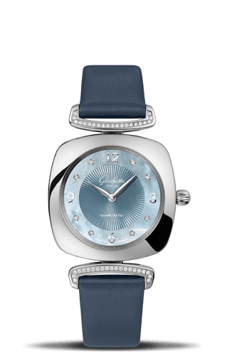 Glashütte Original Pavonina Stainless Steel / Diamond / Blue MOP / Calf