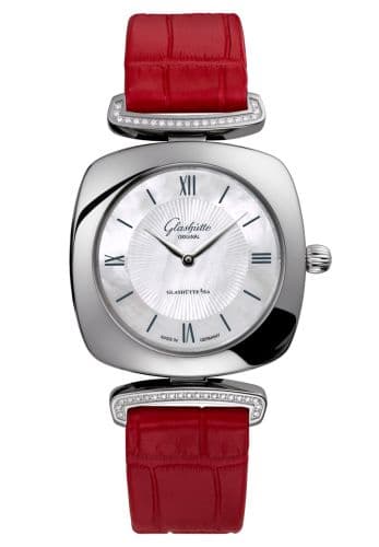 Glashütte Original Pavonina Stainless Steel / Diamond / MOP / Alligator