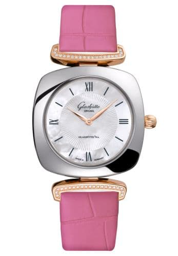 Glashütte Original Pavonina Stainless Steel / Red Gold / Diamond / MOP / Alligator
